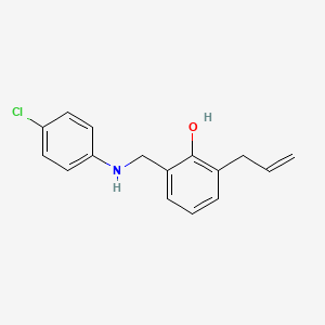 molecular formula C16H16ClNO B5685528 2-allyl-6-{[(4-chlorophenyl)amino]methyl}phenol 