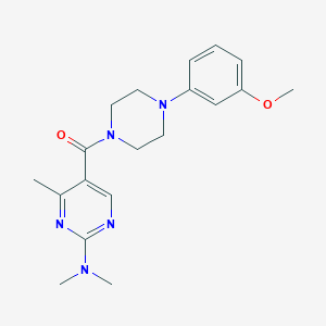 molecular formula C19H25N5O2 B5685534 5-{[4-(3-methoxyphenyl)-1-piperazinyl]carbonyl}-N,N,4-trimethyl-2-pyrimidinamine 