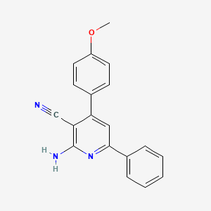 molecular formula C19H15N3O B5685546 2-amino-4-(4-methoxyphenyl)-6-phenylnicotinonitrile 