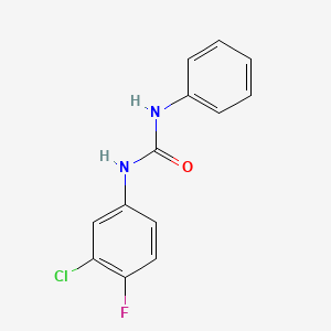 molecular formula C13H10ClFN2O B5685564 N-(3-chloro-4-fluorophenyl)-N'-phenylurea 