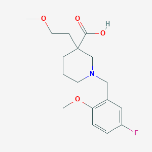 1-(5-fluoro-2-methoxybenzyl)-3-(2-methoxyethyl)-3-piperidinecarboxylic acid