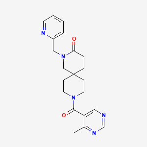 molecular formula C21H25N5O2 B5685623 9-[(4-methylpyrimidin-5-yl)carbonyl]-2-(pyridin-2-ylmethyl)-2,9-diazaspiro[5.5]undecan-3-one 