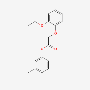 molecular formula C18H20O4 B5685642 3,4-dimethylphenyl (2-ethoxyphenoxy)acetate 