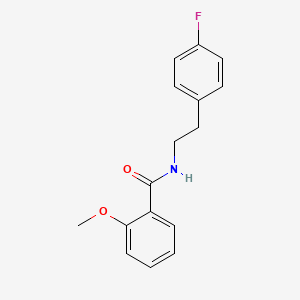 molecular formula C16H16FNO2 B5685645 N-[2-(4-fluorophenyl)ethyl]-2-methoxybenzamide 