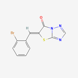 molecular formula C11H6BrN3OS B5685650 5-(2-bromobenzylidene)[1,3]thiazolo[3,2-b][1,2,4]triazol-6(5H)-one 