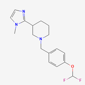 molecular formula C17H21F2N3O B5685672 1-[4-(difluoromethoxy)benzyl]-3-(1-methyl-1H-imidazol-2-yl)piperidine 