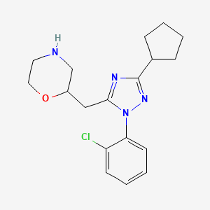molecular formula C18H23ClN4O B5685699 2-{[1-(2-chlorophenyl)-3-cyclopentyl-1H-1,2,4-triazol-5-yl]methyl}morpholine 