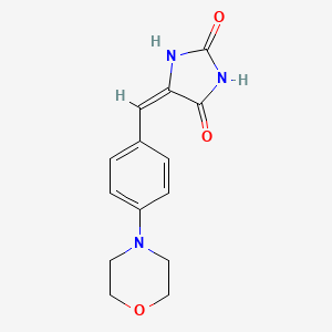 molecular formula C14H15N3O3 B5685703 5-[4-(4-morpholinyl)benzylidene]-2,4-imidazolidinedione 