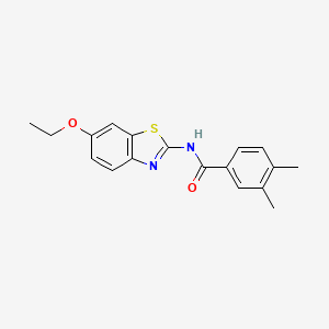 molecular formula C18H18N2O2S B5685711 N-(6-ethoxy-1,3-benzothiazol-2-yl)-3,4-dimethylbenzamide CAS No. 5837-57-0