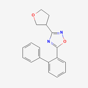 molecular formula C18H16N2O2 B5685715 5-biphenyl-2-yl-3-(tetrahydrofuran-3-yl)-1,2,4-oxadiazole 