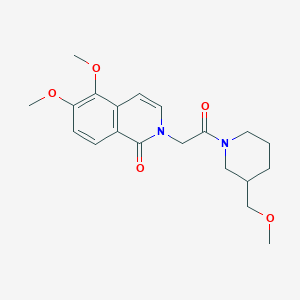 molecular formula C20H26N2O5 B5685717 5,6-dimethoxy-2-{2-[3-(methoxymethyl)piperidin-1-yl]-2-oxoethyl}isoquinolin-1(2H)-one 