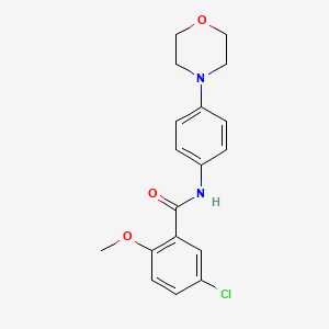 molecular formula C18H19ClN2O3 B5685725 5-chloro-2-methoxy-N-[4-(4-morpholinyl)phenyl]benzamide 