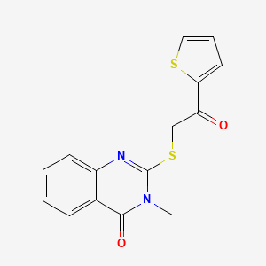 molecular formula C15H12N2O2S2 B5685739 3-methyl-2-{[2-oxo-2-(2-thienyl)ethyl]thio}-4(3H)-quinazolinone 