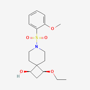 molecular formula C17H25NO5S B5685744 (1R*,3S*)-3-ethoxy-7-[(2-methoxyphenyl)sulfonyl]-7-azaspiro[3.5]nonan-1-ol 