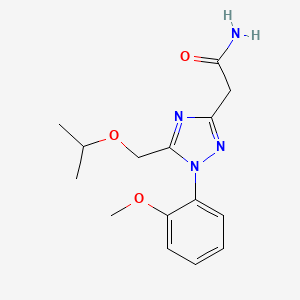 molecular formula C15H20N4O3 B5685763 2-[5-(isopropoxymethyl)-1-(2-methoxyphenyl)-1H-1,2,4-triazol-3-yl]acetamide 