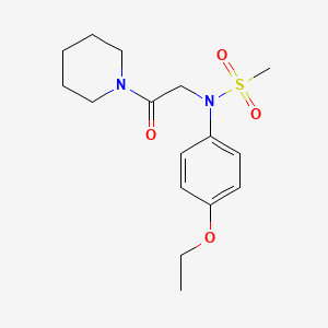 molecular formula C16H24N2O4S B5685770 N-(4-ethoxyphenyl)-N-[2-oxo-2-(1-piperidinyl)ethyl]methanesulfonamide 