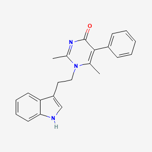 molecular formula C22H21N3O B5685796 1-[2-(1H-indol-3-yl)ethyl]-2,6-dimethyl-5-phenyl-4(1H)-pyrimidinone 