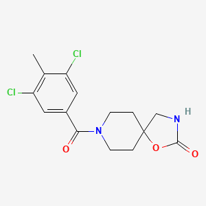 molecular formula C15H16Cl2N2O3 B5685855 8-(3,5-dichloro-4-methylbenzoyl)-1-oxa-3,8-diazaspiro[4.5]decan-2-one 