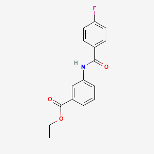 molecular formula C16H14FNO3 B5685868 ethyl 3-[(4-fluorobenzoyl)amino]benzoate 