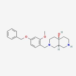 molecular formula C23H30N2O3 B5685870 rel-(4aS,8aS)-2-[4-(benzyloxy)-2-methoxybenzyl]octahydro-2,7-naphthyridin-4a(2H)-ol dihydrochloride 