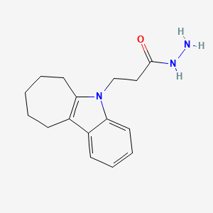 molecular formula C16H21N3O B5685881 3-(7,8,9,10-tetrahydrocyclohepta[b]indol-5(6H)-yl)propanohydrazide 