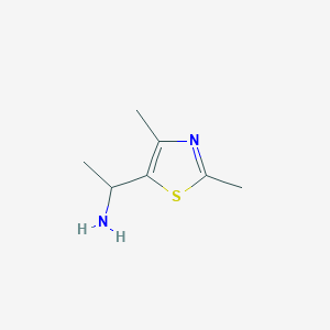 B056859 1-(2,4-Dimethyl-1,3-thiazol-5-yl)ethan-1-amine CAS No. 120276-03-1