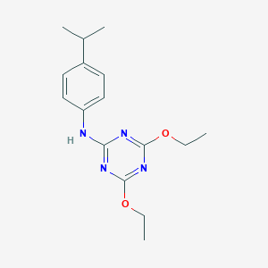 molecular formula C16H22N4O2 B5685926 4,6-diethoxy-N-(4-isopropylphenyl)-1,3,5-triazin-2-amine 