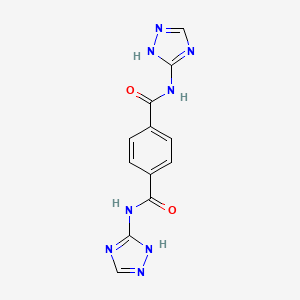 molecular formula C12H10N8O2 B5685948 N,N'-di-1H-1,2,4-triazol-3-ylterephthalamide 