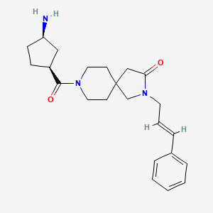 molecular formula C23H31N3O2 B5685954 8-{[rel-(1S,3R)-3-aminocyclopentyl]carbonyl}-2-[(2E)-3-phenyl-2-propen-1-yl]-2,8-diazaspiro[4.5]decan-3-one hydrochloride 