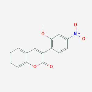 molecular formula C16H11NO5 B5685958 3-(2-methoxy-4-nitrophenyl)-2H-chromen-2-one 