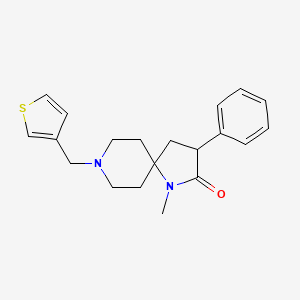 molecular formula C20H24N2OS B5685965 1-methyl-3-phenyl-8-(3-thienylmethyl)-1,8-diazaspiro[4.5]decan-2-one 