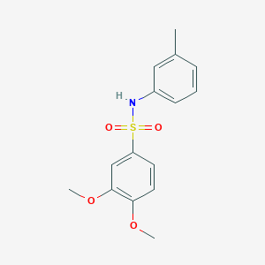 molecular formula C15H17NO4S B5685979 3,4-dimethoxy-N-(3-methylphenyl)benzenesulfonamide 