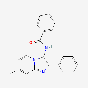 molecular formula C21H17N3O B5685987 N-(7-methyl-2-phenylimidazo[1,2-a]pyridin-3-yl)benzamide 