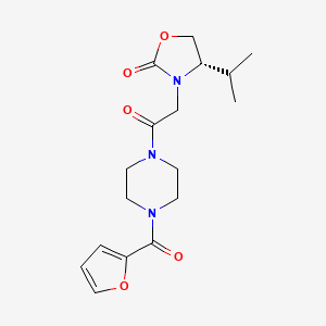 molecular formula C17H23N3O5 B5686007 (4S)-3-{2-[4-(2-furoyl)piperazin-1-yl]-2-oxoethyl}-4-isopropyl-1,3-oxazolidin-2-one 