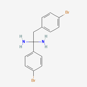 molecular formula C14H14Br2N2 B568601 1,2-Bis(4-bromophenyl)ethane-1,1-diamine CAS No. 117903-53-4