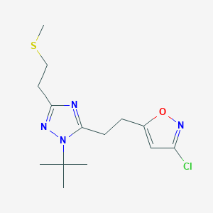 molecular formula C14H21ClN4OS B5686026 1-tert-butyl-5-[2-(3-chloroisoxazol-5-yl)ethyl]-3-[2-(methylthio)ethyl]-1H-1,2,4-triazole 