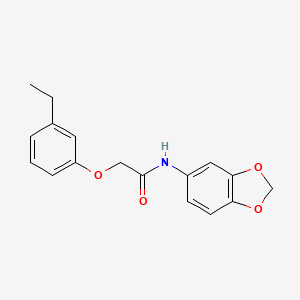 molecular formula C17H17NO4 B5686029 N-1,3-benzodioxol-5-yl-2-(3-ethylphenoxy)acetamide 