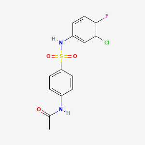 molecular formula C14H12ClFN2O3S B5686065 N-(4-{[(3-chloro-4-fluorophenyl)amino]sulfonyl}phenyl)acetamide CAS No. 289061-23-0