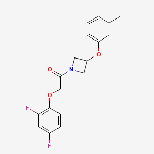 molecular formula C18H17F2NO3 B5686082 1-[(2,4-difluorophenoxy)acetyl]-3-(3-methylphenoxy)azetidine 