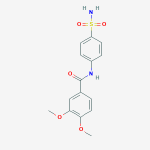 molecular formula C15H16N2O5S B5686084 N-[4-(aminosulfonyl)phenyl]-3,4-dimethoxybenzamide 