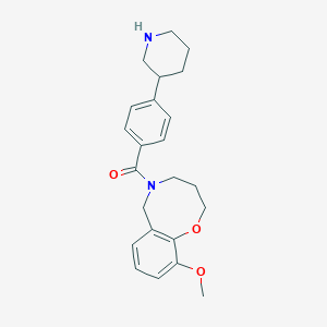 molecular formula C23H28N2O3 B5686114 10-methoxy-5-(4-piperidin-3-ylbenzoyl)-3,4,5,6-tetrahydro-2H-1,5-benzoxazocine 