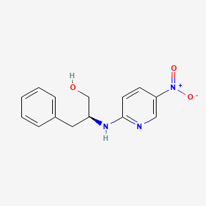 molecular formula C14H15N3O3 B568612 (S)-N-(5-Nitro-2-pyridyl)phenylalaninol CAS No. 115416-53-0