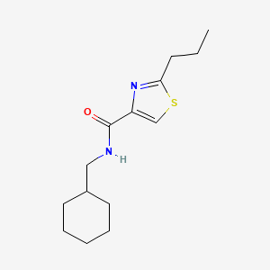 molecular formula C14H22N2OS B5686127 N-(cyclohexylmethyl)-2-propyl-1,3-thiazole-4-carboxamide 