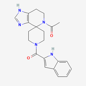 molecular formula C21H23N5O2 B5686140 5-acetyl-1'-(1H-indol-2-ylcarbonyl)-1,5,6,7-tetrahydrospiro[imidazo[4,5-c]pyridine-4,4'-piperidine] 