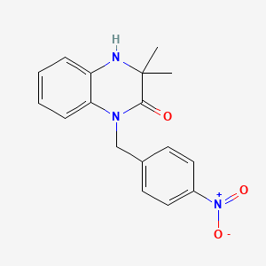 molecular formula C17H17N3O3 B5686145 3,3-dimethyl-1-(4-nitrobenzyl)-3,4-dihydro-2(1H)-quinoxalinone 