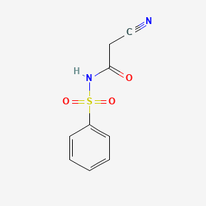 molecular formula C9H8N2O3S B5686157 2-cyano-N-(phenylsulfonyl)acetamide 