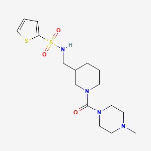 molecular formula C16H26N4O3S2 B5686182 N-({1-[(4-methylpiperazin-1-yl)carbonyl]piperidin-3-yl}methyl)thiophene-2-sulfonamide 