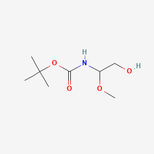 molecular formula C8H17NO4 B568619 tert-Butyl (2-hydroxy-1-methoxyethyl)carbamate CAS No. 113525-88-5