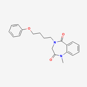 molecular formula C20H22N2O3 B5686191 1-methyl-4-(4-phenoxybutyl)-3,4-dihydro-1H-1,4-benzodiazepine-2,5-dione 