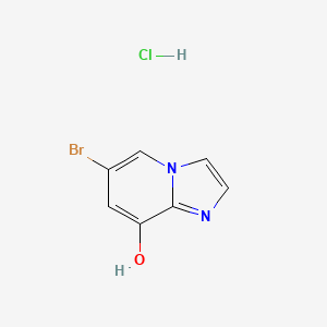 molecular formula C7H6BrClN2O B568620 6-Bromoimidazo[1,2-a]pyridin-8-ol hydrochloride CAS No. 1379358-48-1